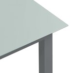 vidaXL Table de jardin Gris clair 80x80x74 cm Aluminium et verre