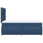 vidaXL Sommier à lattes de lit avec matelas Bleu 120x200 cm Tissu