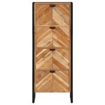 vidaXL Armoire de salle de bain bois massif d'acacia et fer
