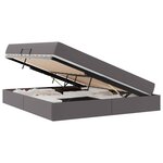 vidaXL Lit avec rangement et matelas avec matelas 2 Pièces Gris Cuir