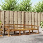 vidaXL Ensemble de canapés d'extérieur 3 Pièces Naturel