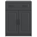 vidaXL Buffet avec tiroir Noir 66 x 34 5 x 87 cm Bois d'ingénierie