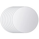 vidaXL Carreau de miroir 8 Pièces Rond Verre