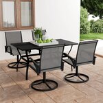 vidaXL Ensemble à manger de jardin 5 Pièces textilène et acier