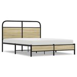 vidaXL Cadre de lit sans matelas 140x200 cm chêne sonoma