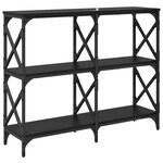 vidaXL Table console Chêne noir 100 x 28 x 80 5 cm Bois d'ingénierie