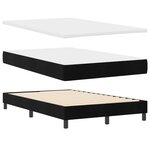 Lit Box Spring vidaXL avec Matelas Noir 120x200 cm Velours