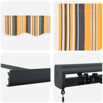 vidaXL Auvent Rétractable Multicolore 500 × 300 cm Tissu et Métal