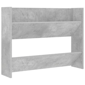 vidaXL Armoire à chaussures murale Gris béton 80x18x60 cm Aggloméré