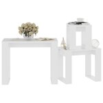 vidaXL Tables gigognes 3 Pièces Blanc Bois d'ingénierie