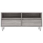 vidaXL Meuble TV sonoma gris 100x34 5x44 5 cm bois d'ingénierie