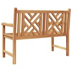 vidaXL Banc de jardin Marron 114 x 60 x 90 cm Bois de teck solide