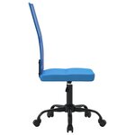 vidaXL Chaise de bureau réglable en hauteur bleu tissu en maille