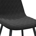 vidaXL Chaises à manger lot de 4 Noir Velours
