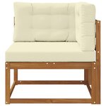 vidaXL Canapé d'angle extérieur Bois d'Acacia Massif Naturel