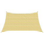 vidaXL Voile d'ombre Jaune et blanc 3 / 4 x 2 m HDPE
