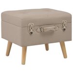 Banquette pouf tabouret meuble tabourets de rangement 3 Pièces beige tissu 3002089