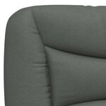 vidaXL Coussin de tête de lit Hvar gris foncé 183 cm tissu