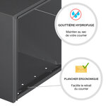 Boîte aux lettres 2 portes  cubysm  gris anthracite ral 7016m