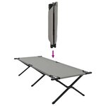vidaXL Lit de camping pliant Gris Tissu Oxford