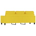 vidaXL Canapé à 3 places Jaune clair 180 cm Tissu