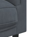 vidaXL Fauteuil avec coussin gris foncé velours