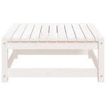 vidaXL Repose-pied de jardin 70x70x30 cm blanc bois de pin solide