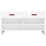 vidaXL Banc à chaussures blanc 102x35x55 cm bois d'ingénierie