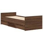 vidaXL Cadre de lit sans matelas chêne marron 90x200 cm