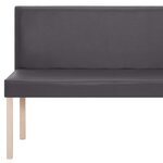 vidaXL Banc 139 5 cm Gris Similicuir