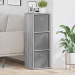 vidaXL Buffet avec tiroir Gris Sonoma 30 5 x 27 x 84 5 cm