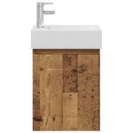 vidaXL Meuble de salle de bain avec robinet Bois ancien