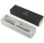 PARKER IM Premium Stylo plume  gris argenté  plume fine  encre bleue  Coffret cadeau