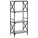 vidaXL Bibliothèque à 4 niveaux sonoma gris 59x35x132 cm