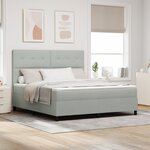 lit box spring vidaXL avec matelas gris clair super king en velours