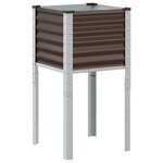 vidaXL Jardinière marron 45x45x88 cm acier