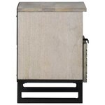 vidaXL Cabinet de chevet 2 Pièces Blanc et noir 40 x 33 x 46 cm