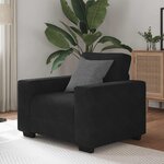 vidaXL Fauteuil noir 60 cm velours