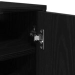 vidaXL Armoire à chaussures chêne noir 32x35x70 cm bois ingénierie