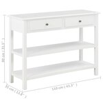 vidaXL Buffet Blanc 110x35x80 cm MDF