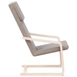 vidaXL Chaise de relaxation Taupe Tissu