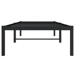 vidaXL Cadre de lit métal sans matelas noir 75x190 cm
