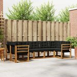 vidaXL Ensemble de canapés d'extérieur 7 pc Naturel et Noir