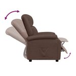 vidaXL Fauteuil inclinable Marron Similicuir