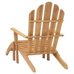 vidaXL Chaises Adirondack avec repose-pieds 2 Pièces Bois massif de teck