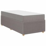 vidaXL Cadre de lit avec matelas avec matelas Taupe 80 x 200 cm tissu