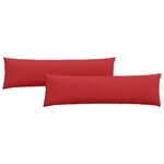 vidaXL Coussins de canapé 2 Pièces Rouge 145 x 40 cm tissu