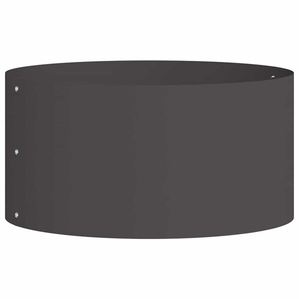 vidaXL Anneau de jardinière Noir 40 x 40 x 20 cm Acier laminé à froid