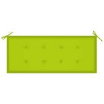 vidaXL Banc de jardin 2 places avec coussin 120 cm Bois d'eucalyptus