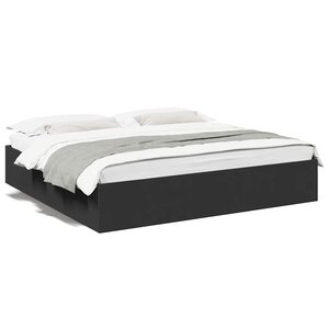vidaXL Cadre de lit sans matelas noir 200x200 cm